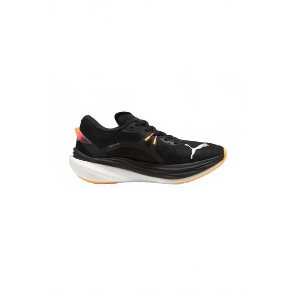 NEW PUMA men's deviate nitro 3 running shoes in puma black sun stream